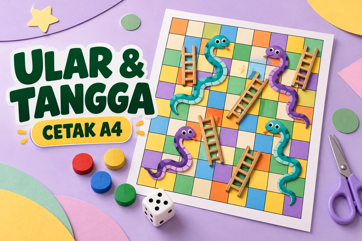 Ular & Tangga · Cetak A4